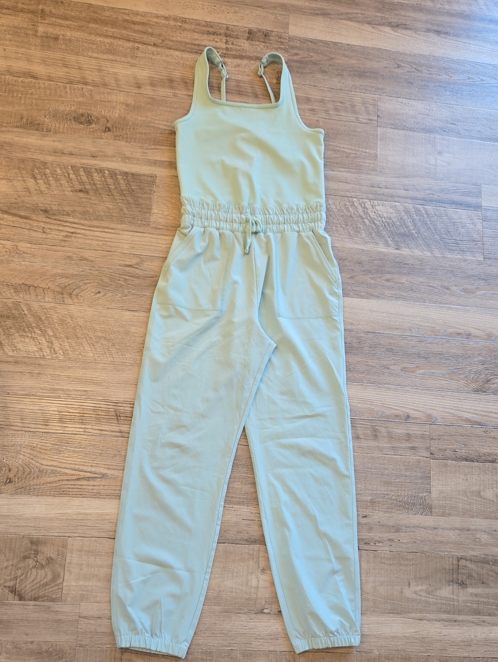 abercrombie kids Light Teal Sleeveless Drawstring Jumpsuit - Small Marks
